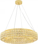 Подвесной светильник (12044/B/1P Gold) Indigo Valore V000099L (LED, 220V, хрусталь, на тросе, круглые)
