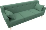 Диван кухонный прямой Брайтон 3 (Зеленый/Рогожка) Лига Диванов арт.123185