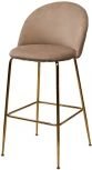 Барный стул GLADE BLUVEL-40 бежевый, велюр / золотой каркас M-City 629M04980