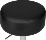 Пуф DOBRIN DANNY (черный PU) 2050-LM DANNY, цвет сиденья черный, основания хром