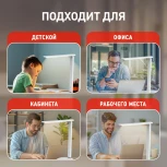 Офисная настольная лампа светодиодная складываемая с регулировкой цветовой температуры яркости и беспроводным ЗУ ЭРА NLED-504-10W-W