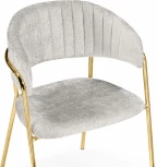 Обеденный стул Kamelia Woodville (Металл,Ткань/Серый,Золотой) арт.15898