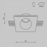 Встраиваемый светильник Gyps Modern GU10 1x35Вт Maytoni Technical DL001-1-01-W