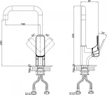 Смеситель D&K Berlin Touro DA1432483 для кухонной мойки, золото