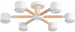 Потолочная люстра на штанге Lumion Vudi 8306/6C белый, дерево/металл GX53 LED 6*7W 220V