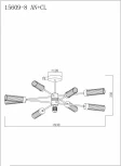 Потолочная люстра на штанге iLamp Evolution 15609-8 AN+CL (220V)
