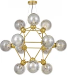 Подвесной светильник Lumina Deco Zodiak LDP 160N-12 MD+GY (220V, на тросе, шарики, молекулы)
