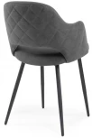 Стул Woodville на металлокаркасе Гутрид прошивка ромбы сзади темно-серый / черный 504182