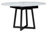 Стеклянный стол Woodville Регна белый / черный 504219