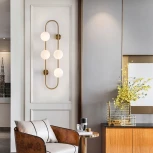 Настенное бра Hoop Wall H77 Gold ImperiumLoft Hoop-Wall01 (140761-26) (220V, шар, бусы)