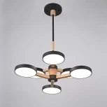 Потолочная люстра Wi-Fi на штанге Turna Dbl L6 Black By ImperiumLoft Turna-Dbl01 (LED, 220V, голосовое управление, умный дом - Алиса)