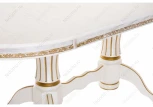 Деревянный стол Woodville Герцог молочный с золотой патиной 406086
