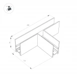 Коннектор тройной MAG-ORIENT-CON-2652-T90 (BK) (Arlight, IP20 Металл) 036807