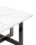 Журнальный столик Stool Group Нэйтан 122*61 белый мрамор сталь темный хром УТ000036329