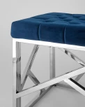Банкетка-скамейка Stool Group АРТ ДЕКО велюр синий сталь серебро УТ000001880