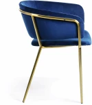 Обеденный стул La Forma (ex Julia Grup) Runnie (Золотой,Синий/ Металл,Пена,Фанера,Сталь)