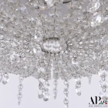 Подвесная люстра светодиодная с пультом APL LED Sicilia SH501.0.50.B.LED-DIM.Ni (220V, хрусталь, на тросе, круглые)