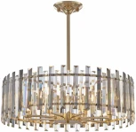 Подвесная люстра хрустальная на штанге Arte Milano Sorrento-5209 375209/8/350/580 GD (220V)