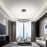 Подвесной светильник Natali Kovaltseva LED LAMPS 81295 (регулировка яркости, 220V, пульт управления, на тросе, кольцо)