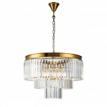 Подвесная люстра каскадная iLamp Triumph 7383/8P BR (220V, хрусталь, на цепи)