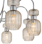 Потолочная люстра на штанге Escada Gloss 1141/8PL Chrome/Beige 8x60Вт E14, металл/стекло, хром/бежевый (220V)