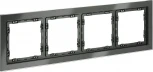 Рамка на 4 поста (титан, стекло) Voltum S70 VLS110406