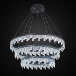 Подвесная люстра ярусная Eletto Celeste Nero EL320P120.1 (LED, 220V, хрусталь, на тросе, круглые, кольцо)