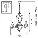 Подвесная люстра Osgona Schon 790064 (220V, хрусталь, подсвечник, свеча)