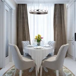 Подвесной светильник Eurosvet Chain 90163/1 сатин-никель (регулировка яркости, LED, 220V, пульт управления, на тросе, кольцо)