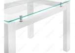 Стеклянный стол Woodville Бран белое дерево 462098