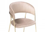 Стул на металлокаркасе kamelia cappuccino / gold