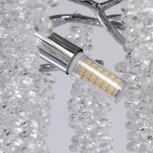 Подвесная люстра MW-Light Лайма 467013510 (220V, хрусталь, на тросе, ветки)