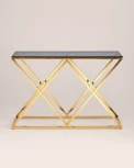 Консоль Stool Group ИНСИГНИЯ 115*30 золото стекло smoke УТ000001500