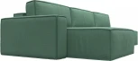 Диван угловой Прага модерн лонг левый угол (Зеленый/Рогожка) Лига Диванов арт.124845L