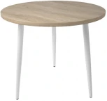 Стол Брайт, Белый/Дуб мадуро, Дебют