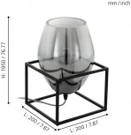 Интерьерная настольная лампа Eglo Olival 1 97209 (220V, выключатель, куб)