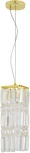 Подвесной светильник Escada Chamarel 2128/1S 1x60Вт E14, металл/хрусталь, золото (220V, на тросе)