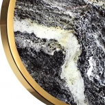 Настенно-потолочный светильник Odeon Light Bergi 5079/30L зол/серо-бежевый/металл/натур.камень/акрил с переключ.цветов.темпер. LED 30W 3000К/4000K/6000K (220V, круглые)