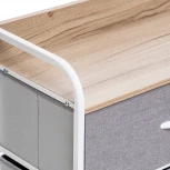 Комод Leset Ноа 7 ящ., Каркас Белый, Светло-серый Leset (Искусственный лен/Светло-серый) арт.2500000183461