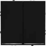 Выключатель двухклавишный с подсветкой (черный матовый) Voltum S70 VLS020208