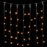 Гирлянда Занавес 2 x 2 м Желтый 220В, 400 LED, Провод Черный ПВХ, IP54