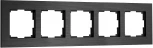Рамка на 5 постов (черный алюминий) Werkel W0053508