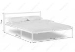 Двуспальная кровать Woodville Фади 160х200 белая 491589