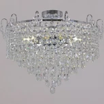 Потолочная люстра на штанге хрустальная Reluce 90192-0.3-10 CR (220V)