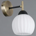 Бра ILLUMICO IL0579-1WSQ-25 BK AB TRENTO (220V)