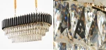 Подвесная люстра каскадная Empire Black Rectangular Chandelier Crystal ImperiumLoft 40,2893 (156487-22) (220V, на цепи)