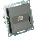 Розетка Ethernet RJ-45 (графит) Stekker Катрин 49418
