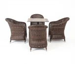 Обеденная группа на 4 персоны, стулья коричневые 4SIS Каффе KCR4T1-5-SET brown