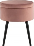 Пуф Клайс с ящиком велюр пыльно-розовый УТ000035913