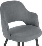 Стул Гутрид прошивка ромбы сзади серый / черный 502726 Woodville